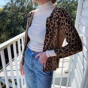Cheetah J. Crew Cardigan